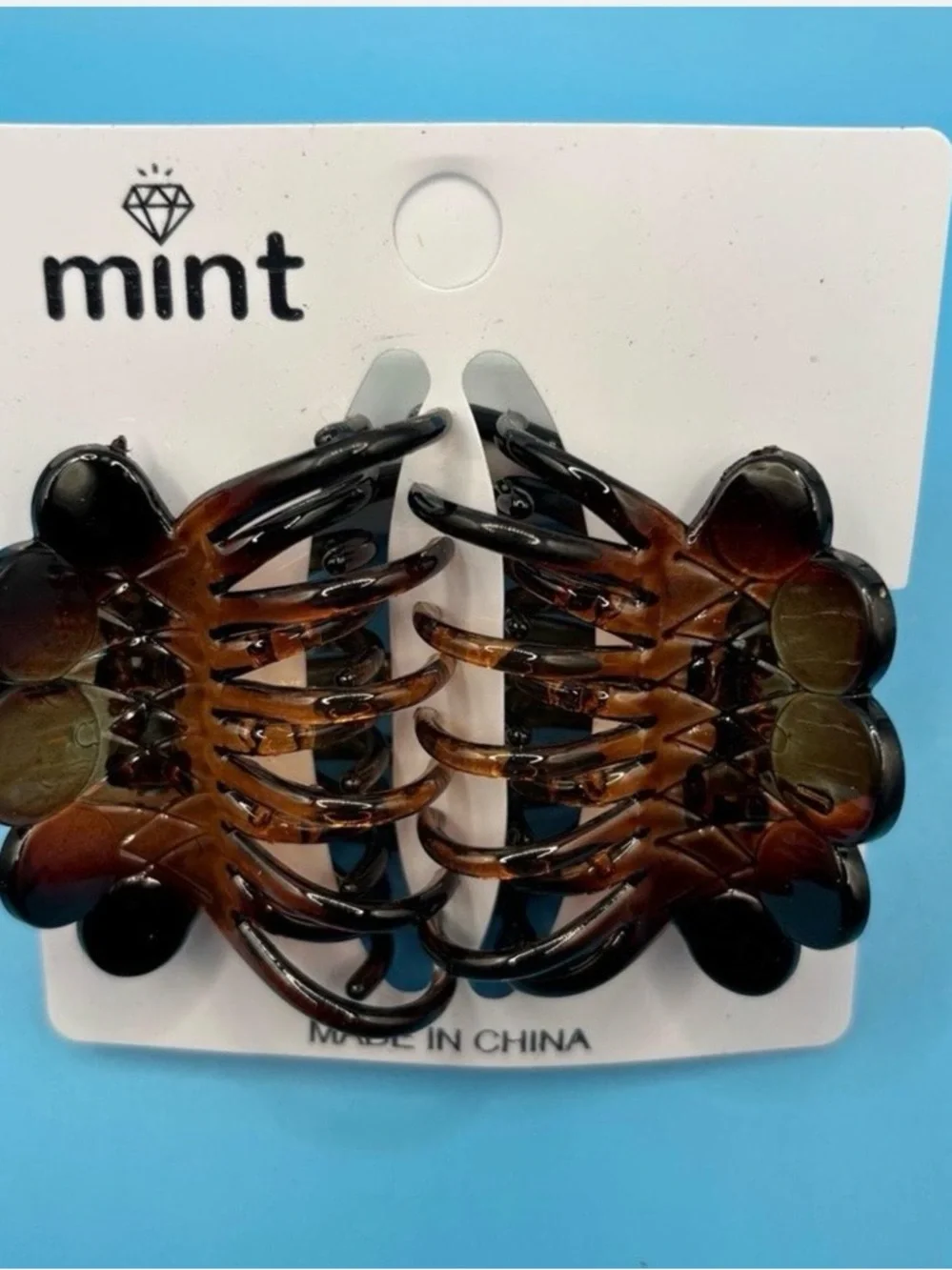 Brown‎ Tortoiseshell Double Hair Claw Clips